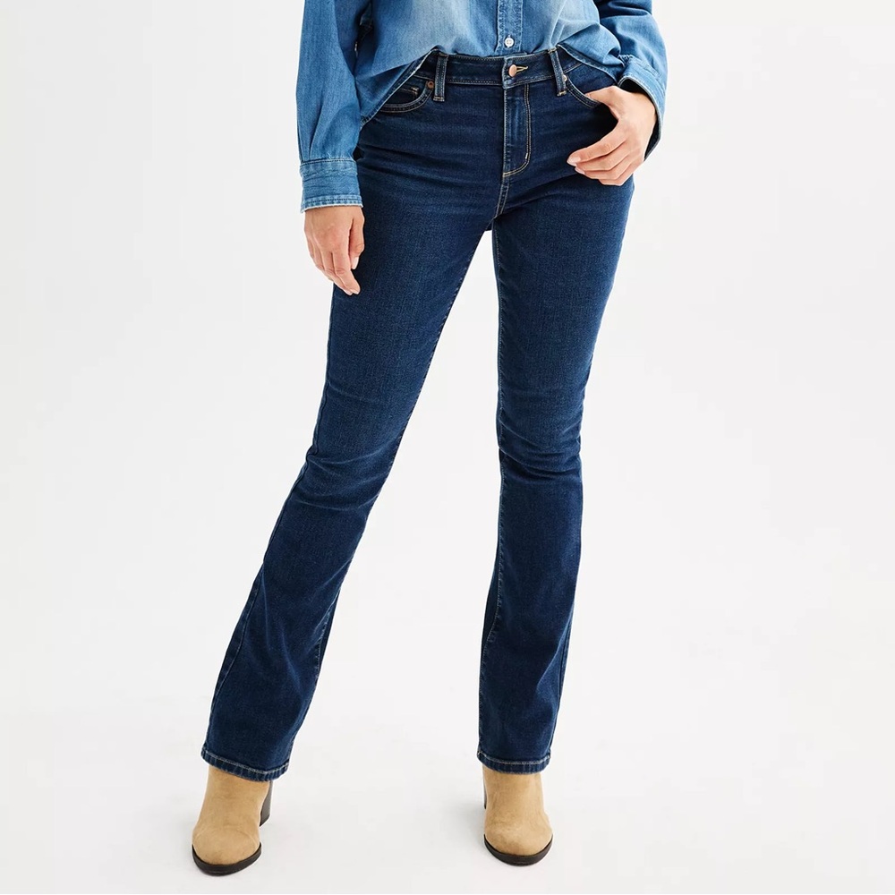 Kohls Sonoma Mid Rise Bootcut Jeans